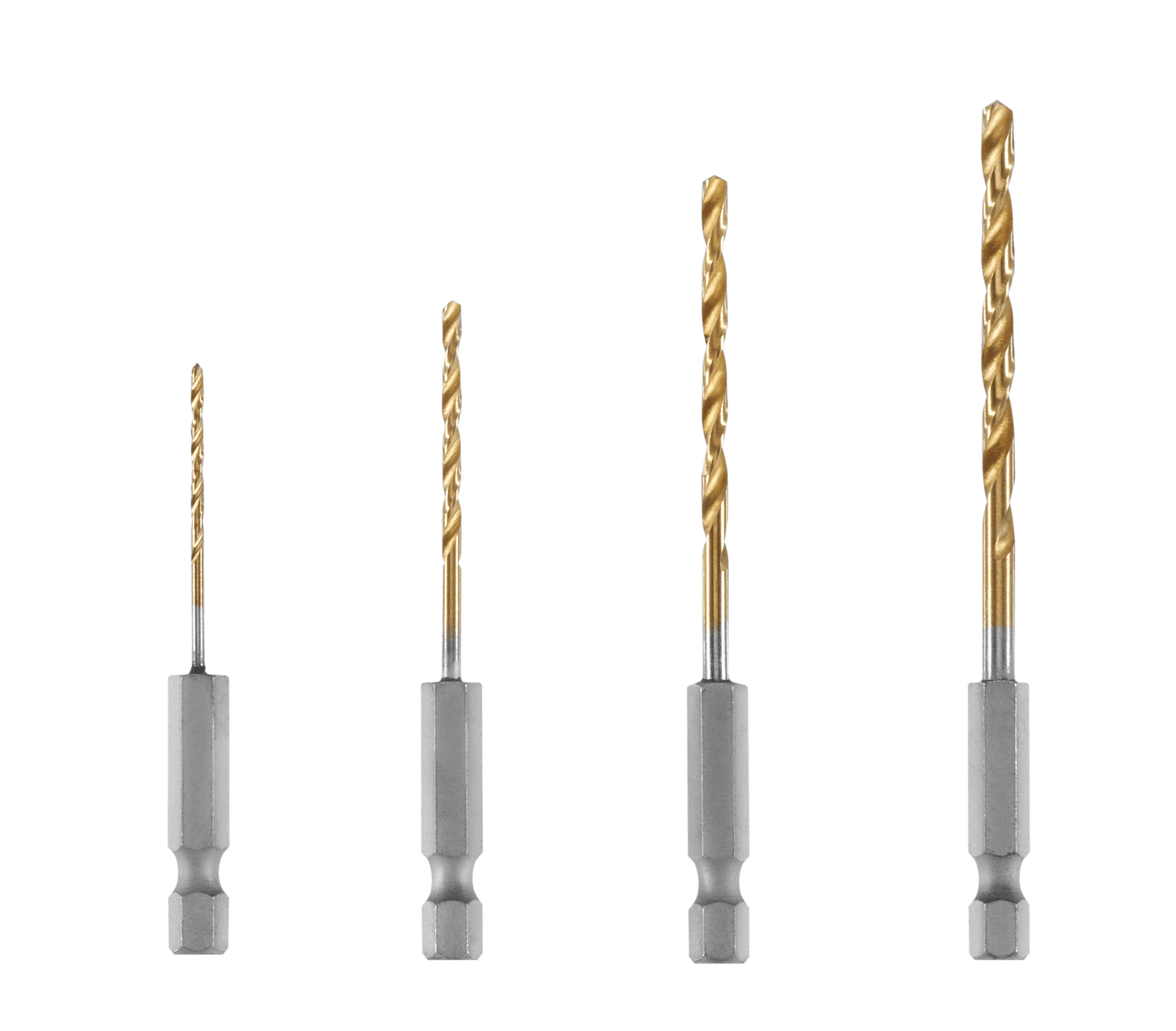 4 PC. Titanium Drill Bit Set