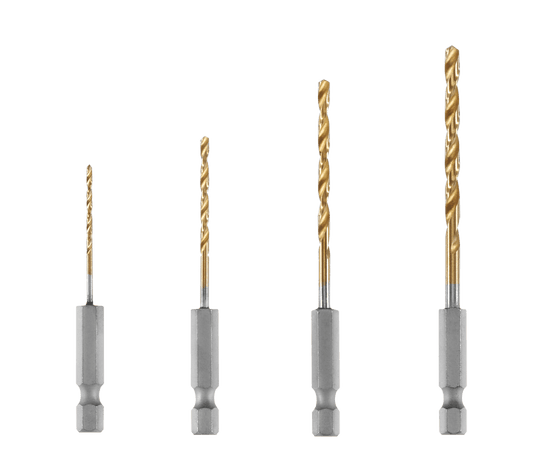 4 PC. Titanium Drill Bit Set