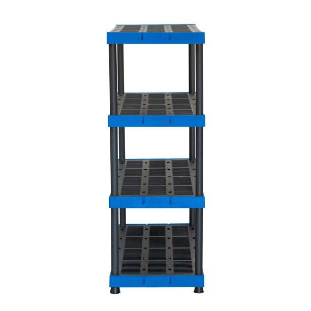 4-Tier Heavy-Duty 20"x 48" Interlocking Plastic Shelving