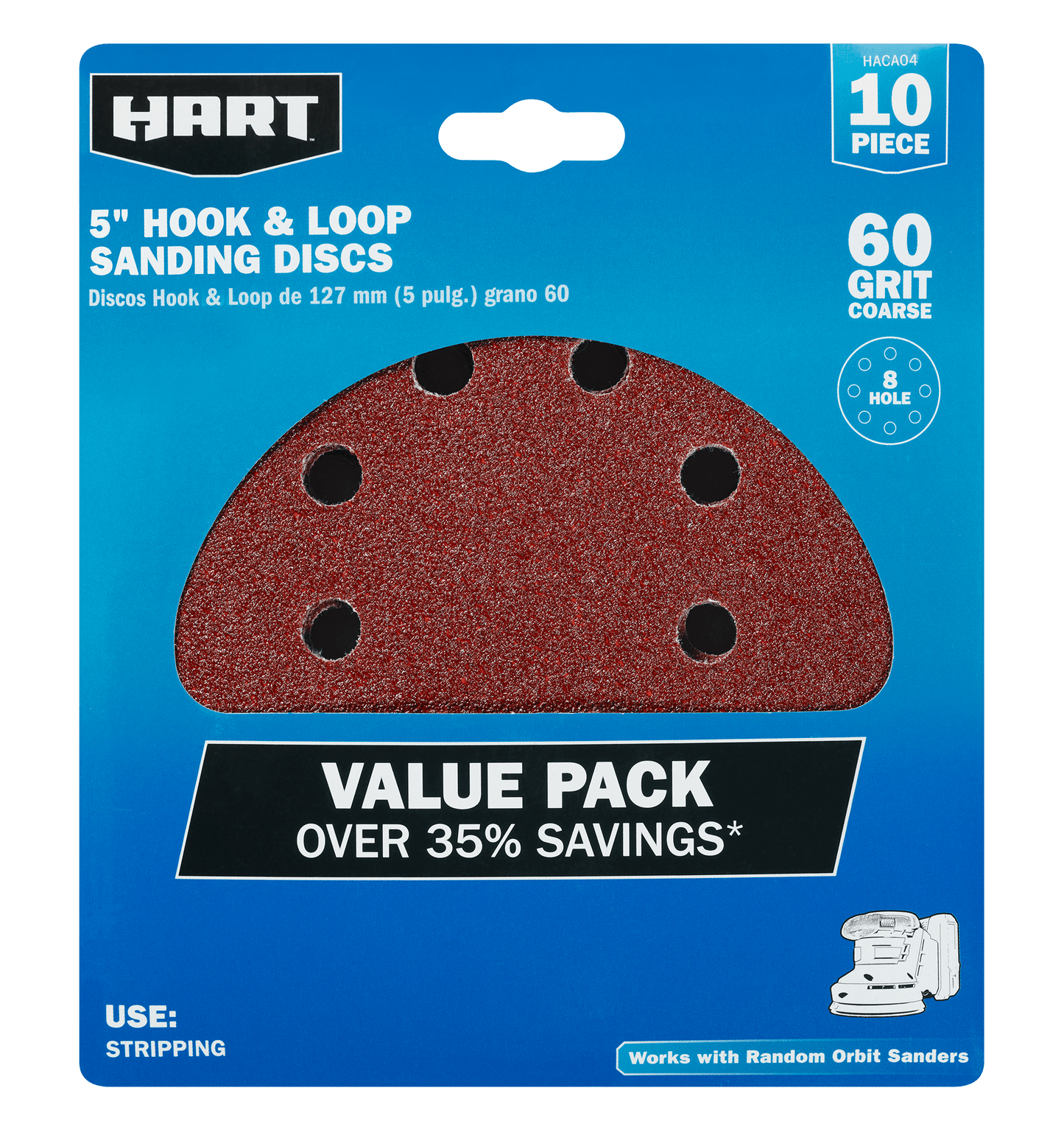 5" Hook & Loop Sanding Discs - 60 Grit