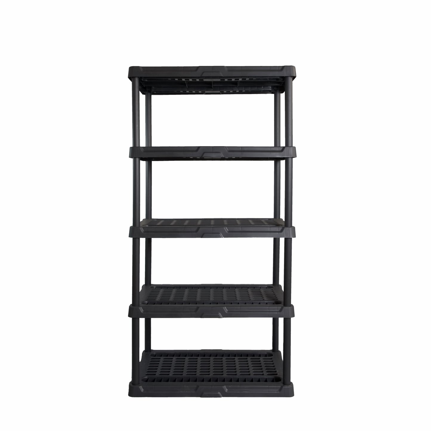 5 Tier 24" x 36" x 72" Heavy-Duty Plastic Ventilated Shelf for Storage & Organization