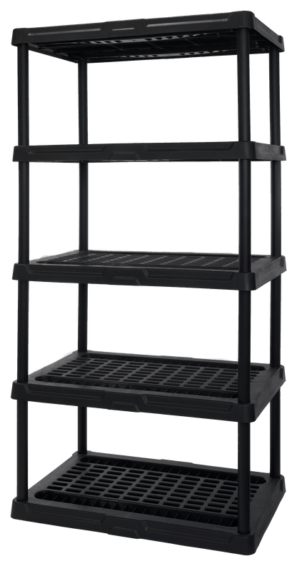 5 Tier 24" x 36" x 72" Heavy-Duty Plastic Ventilated Shelf for Storage & Organization