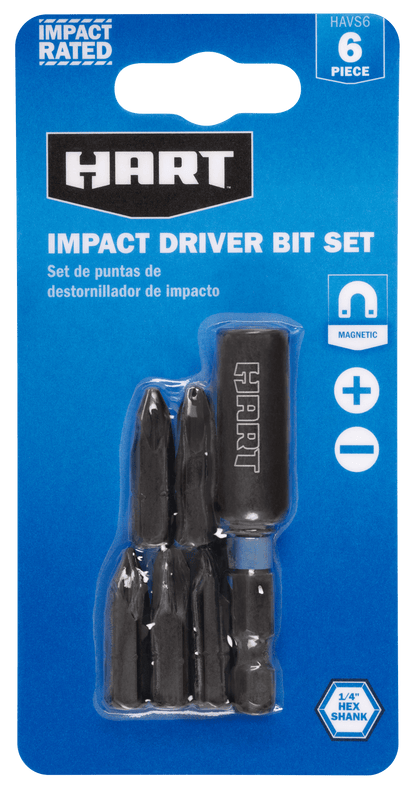 6 PC. Impact Driver Bit Set