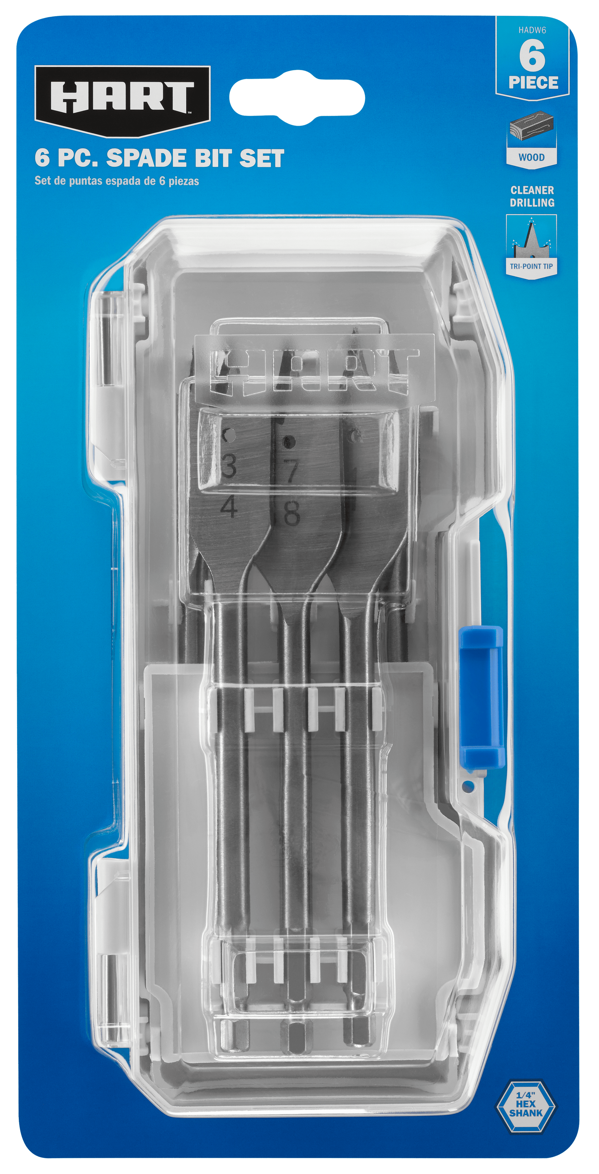 6 PC. Spade Bit Set