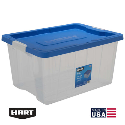 68 Qt Clear Latching Plastic Storage Tote - Set of 4