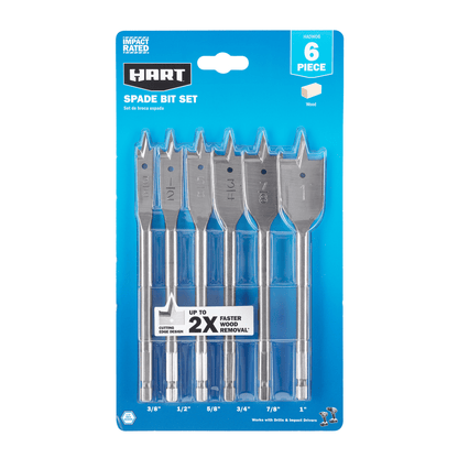 6pc Spade Bit Set