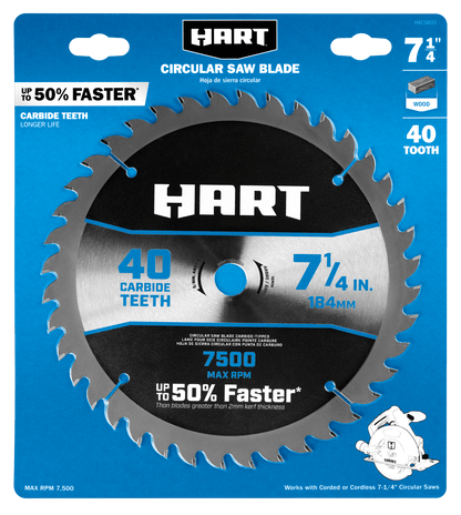 7-1/4" 40 Tooth Circular Saw Blade