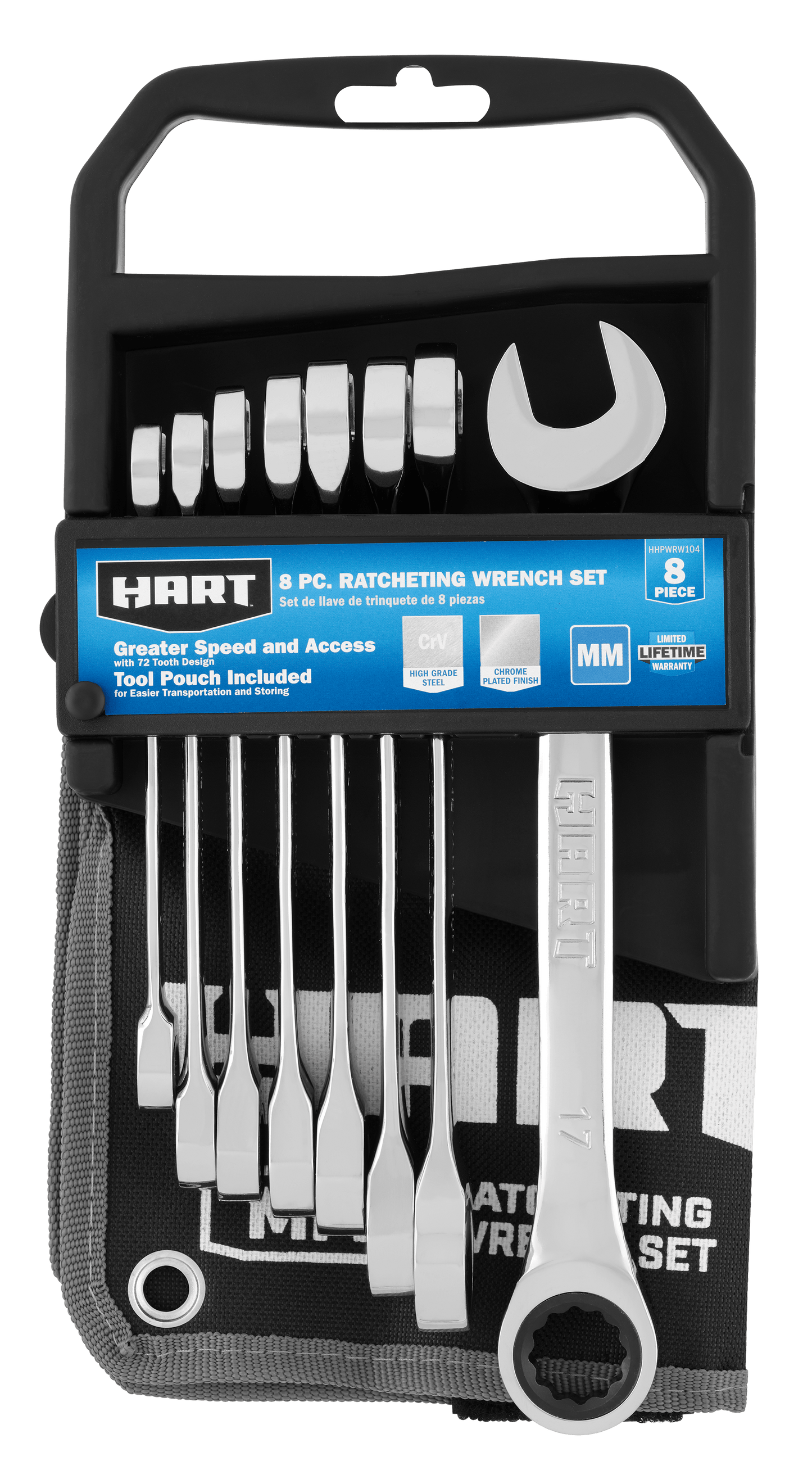 8 PC. Ratcheting Wrench Set MM