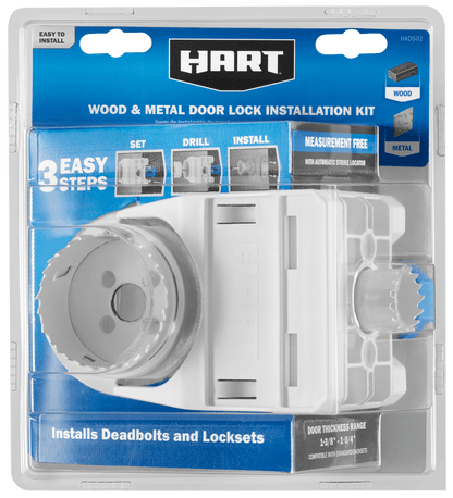 Wood & Metal Door Lock Installation Kit